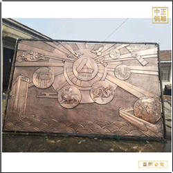 鑄銅關(guān)公 大型動(dòng)物浮雕背景墻
