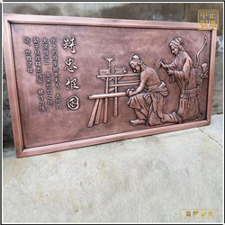 鑄銅關(guān)公 岳母刺字銅浮雕壁畫(huà)