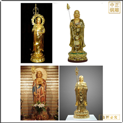 鑄銅關(guān)公 立式地藏王菩薩銅像圖片