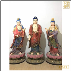 鑄銅關公 西方三圣銅像銷售價格
