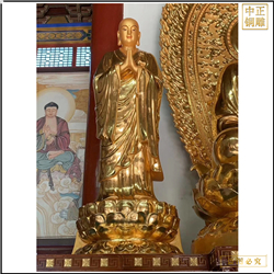 鑄銅關公 站像貼金彩繪銅雕地藏王佛像