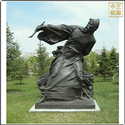 鑄銅關公 公園大型古代人物景觀雕塑