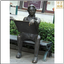 鑄銅關公 街邊畫畫人物銅雕塑