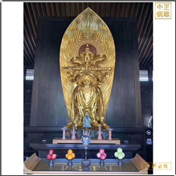 鑄銅關公 寺廟大殿護法佛像供奉擺件