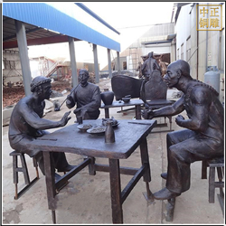 鑄銅關公 聊天人物雕塑價格
