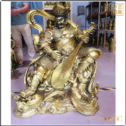 鑄銅關公 制作寺廟佛堂四大天王銅雕擺件