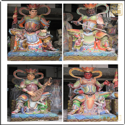 鑄銅關公 鑄銅四大天王銅雕像