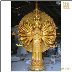 鑄銅關公 千手觀音菩薩佛像