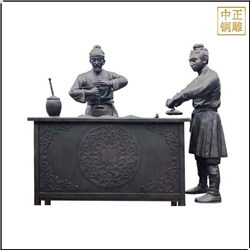 鑄銅關公 定做中醫(yī)文化雕塑