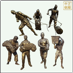 各種農(nóng)耕人物銅雕塑 各種農(nóng)耕人物銅雕塑