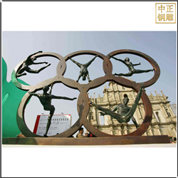 鑄銅關公 奧運五環人物雕塑
