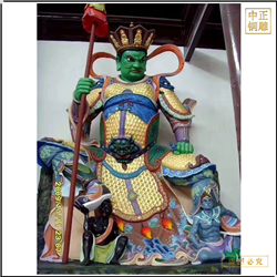 鑄銅關(guān)公 鍍金四大天王佛像定制