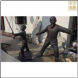 鑄銅關(guān)公 公園打太極雕塑