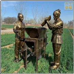 鑄銅關(guān)公 農(nóng)民勞作人物銅雕塑