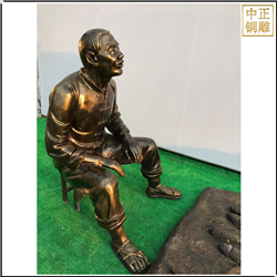 鑄銅關公 漁文化情景小品雕塑
