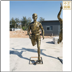 鑄銅關(guān)公 跑步人物銅雕塑