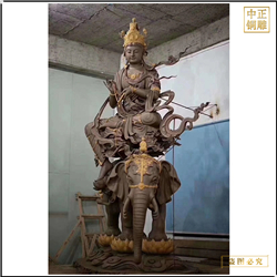 鑄銅關公 大型文殊普賢菩薩銅像