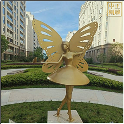 抽象跳舞小女孩銅雕塑 抽象跳舞小女孩銅雕塑