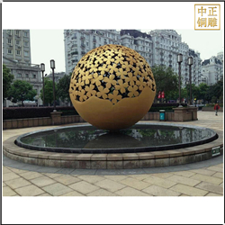 鑄銅關(guān)公 小區(qū)廣場風(fēng)水球銅雕塑