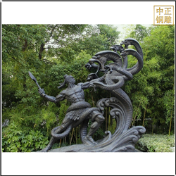 鑄銅關公 園林景銅雕塑定制