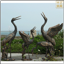 鑄銅關公 大型戶外園林銅仙鶴雕塑