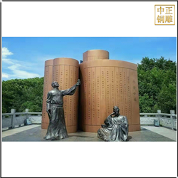 鑄銅關公 校園大型書籍人物銅雕塑