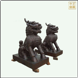 銅獬豸動(dòng)物雕塑鑄造廠(chǎng)家