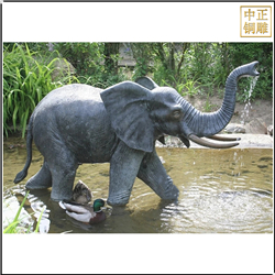 鑄銅關(guān)公 玩水銅大象雕塑