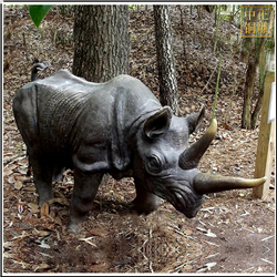鑄銅關(guān)公 動物園銅犀牛雕塑擺件