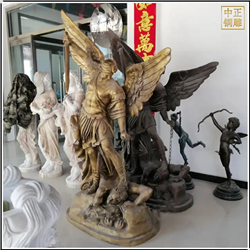 鑄銅關公 西方天使與魔鬼銅雕塑