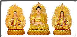 西方三圣銅佛像|鑄銅西方三圣 西方三圣銅佛像|鑄銅西方三圣